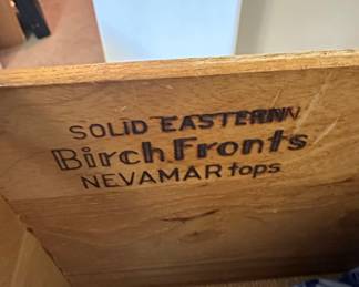 Solid Eastern "Birch Fronts" Dresser with Nevamar Tops
