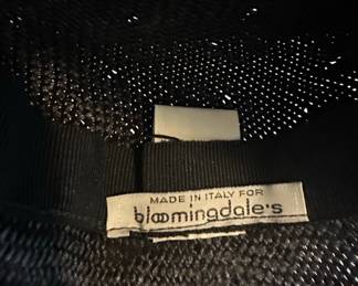 Bloomingdale's Made in Italy Straw Hat with Scarf