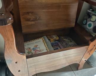 Wooden Hall Tree with Mirror and Storage Bench