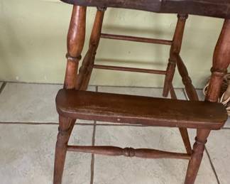 Vintage Jenny Lind Spindle-Back Wooden High Chair