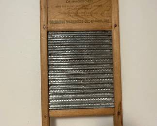 Columbus Washboard Co. "Gem" Model Washboard with "Diamond Dyes" and "Ivory Soap" Advertising Art