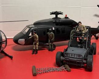 Large Toy Helicopter  Toy Soliders
