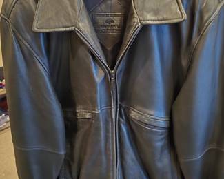 Genuine leather jacket, men's