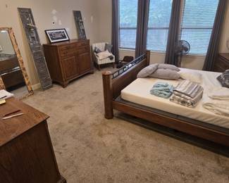 5piece solid wood bedroom set king size