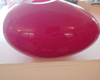Decorative red glass egg
