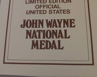 24-k gold plated John Wayne National medal coin