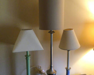 Lot 145: Set of three table lamps
