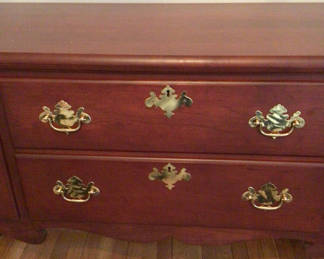 Lot 67: Hitchcock Cherry wood dresser/sideboard with brass hardware