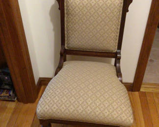 Lot 164: Ornate Carved Wooden Upholstered Chair