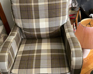 Lot 189: Plaid Upholstered Armchair
