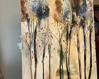 Lot 213: Forest Scene on Unframed Canvas