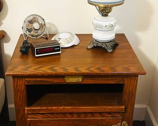 White Clad Oak Stand - $75