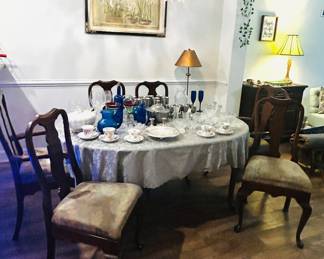 PH Cherry Table and 6 Chairs - $350