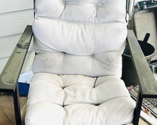 Aluminum chair & ottoman - $45