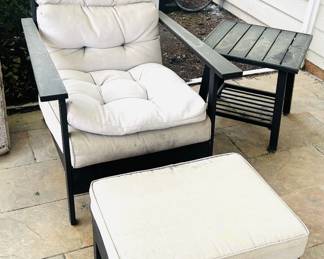 Aluminum Chair & Ottoman $45