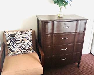 Chair / $25 Wooden Chest - $85