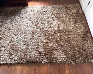 Shag rug, browns & tan, approx 5 X 8