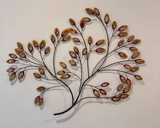 Metal leaf wall decor