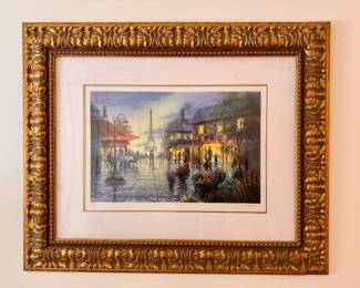 "Paris Lovers/ Eiffel Tower",  seriolithograph, by Ken Shotwell, signed & numbered 1622/2250 with COA