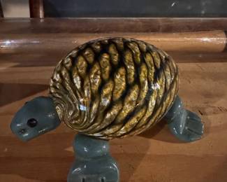 Glass turtle decor