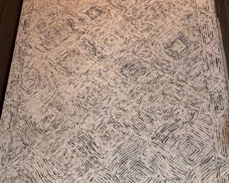 Nourison rug, 5 X 7'6", wool & cotton, Ivor, blues & gray
