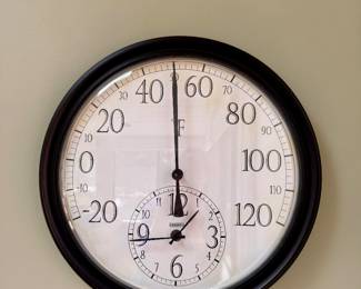 Springfield thermometer & clock combo
