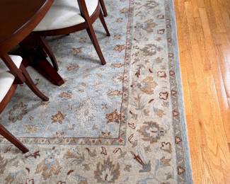 Pottery Barn, Malika, persian wool rug, 8 X 10, blues & tan