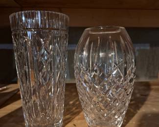 Cut glass vases