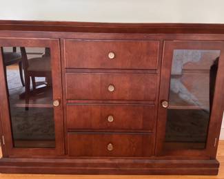 Boston Interiors buffet with 4 drawers and glass doors