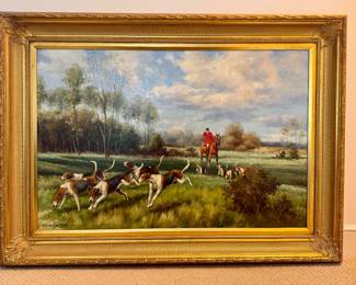 Fox Hunt scene -signed