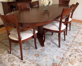 Boston Interiors birchwood dining table & 6 chairs