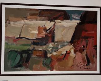 Original mid century 1950’s Alexander Nepote oil on canvas