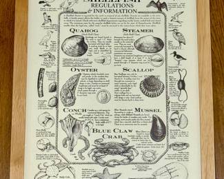 Cape Cod Shellfish, print, framed 