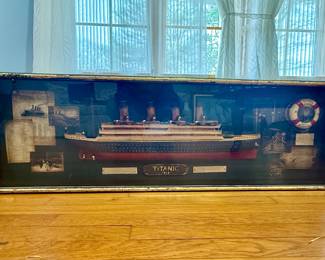 Titanic Model, glass-encased, heavy, historical, nautical