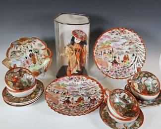 Asian Tea Cups And Plates