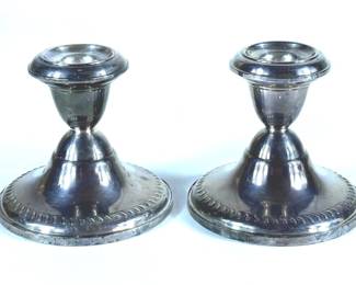 Duchin Creations Sterling Silver Weighted Candleholders, Pair