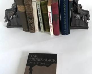 Vintage Books Featuring J.W. Thinks Black with Bookends