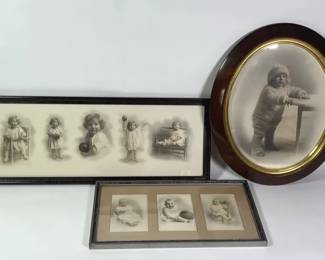 Vintage Child Photographs In Vintage Frames