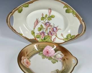 Antique PT Bavaria Hand Painted Serving Dishes