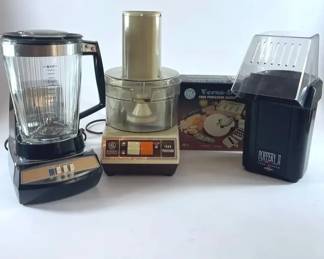 GE Blender, Food Processor and West Bend Popcorn Popper