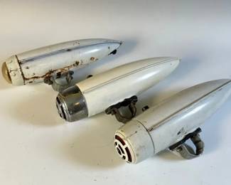 Torpedo Style Bicycle Headlights, Vintage