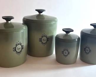 Vintage West Bend Nesting Canister Set