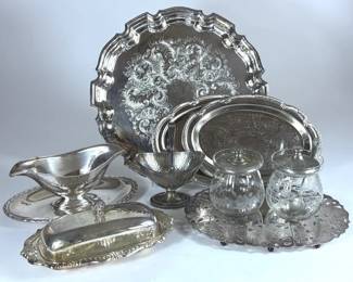 Group of Silverplate Tableware