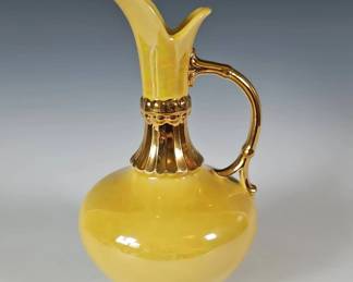 Lewis and Neblett Co 22K Gold Gilded Porcelain Pitcher, Vintage