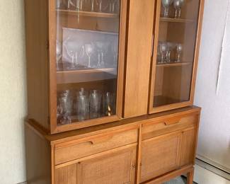 Basic Witz Mid Century Modern China Cabinet Hutch