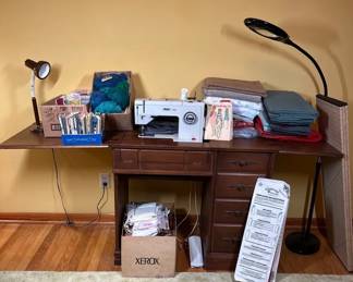 Pfaff Sewing Machine, Cabinet, Supplies, And More