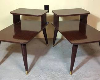 MCM Two Step End Table Set