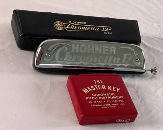 Hohner Chrometta 12 Harmonica Plus The Master Key Chromatic Pitch Instrument