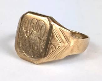 TenK Gold Signet Ring