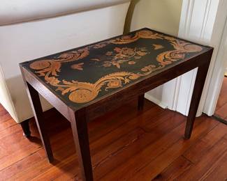 inlaid side table